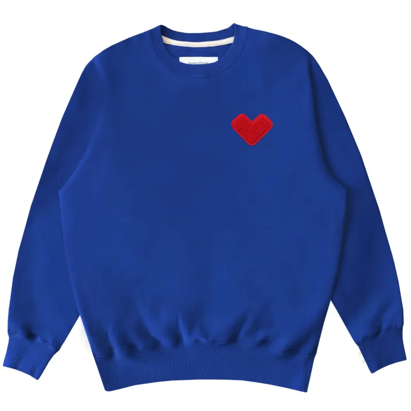 Heart Sweatshirt Royal - Unisex made by Province of Canada