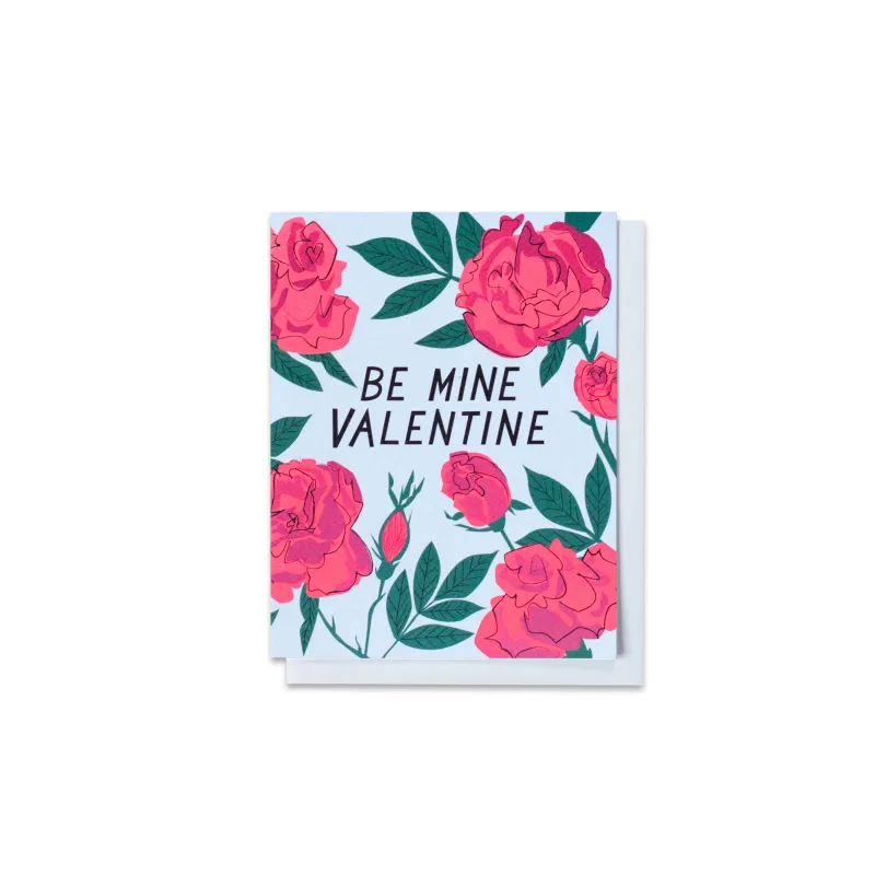 Neon Roses Valentine Greeting Card sold by Province of Canada
