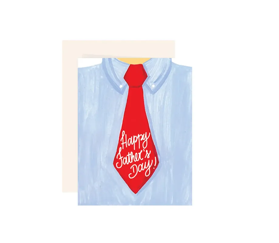 Happy Fathers Day Red Tie Greeting Card sold by Province of Canada
