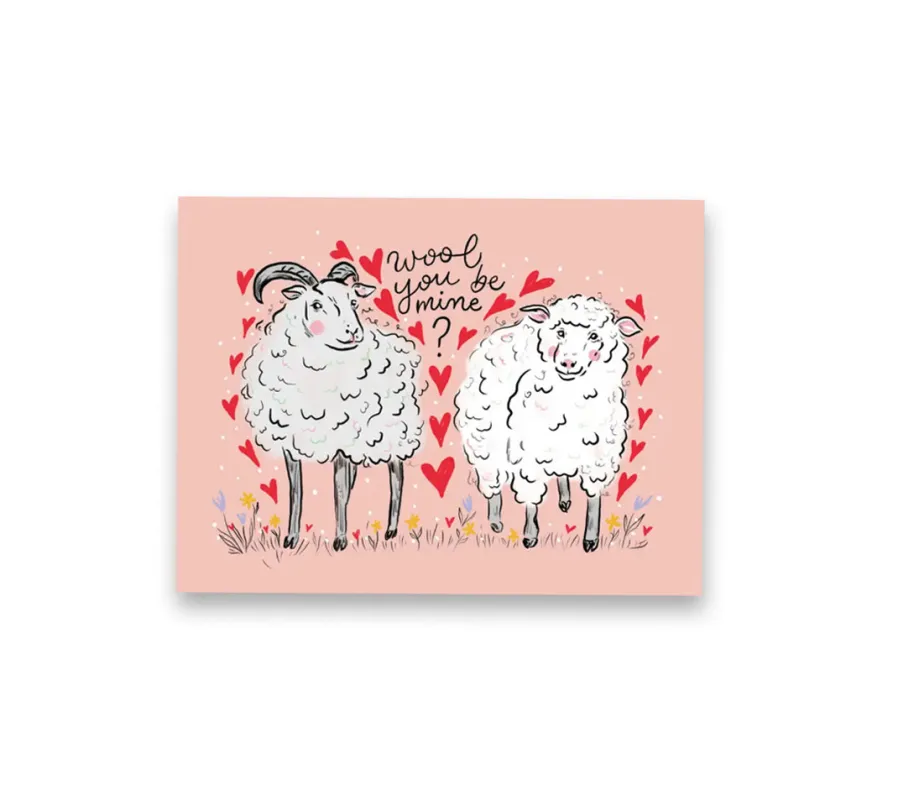 Wool You Be Mine Greeting Card sold by Province of Canada