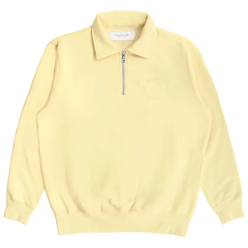 Half Zip Fleece Sweatshirt Butter - Unisex sold by Province of Canada
