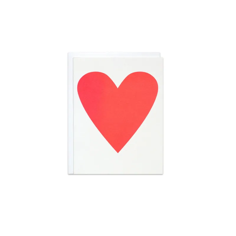 Neon Pink Heart Greeting Card sold by Province of Canada