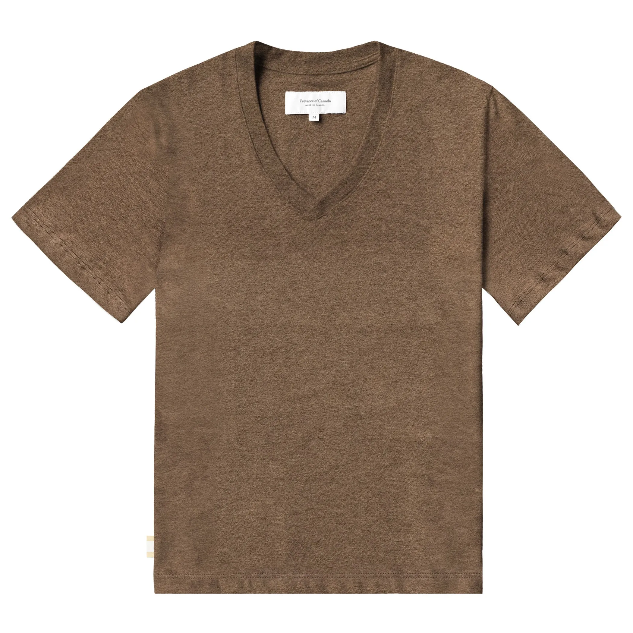 Friday V-Neck Tee Heather Brown sold by Province of Canada