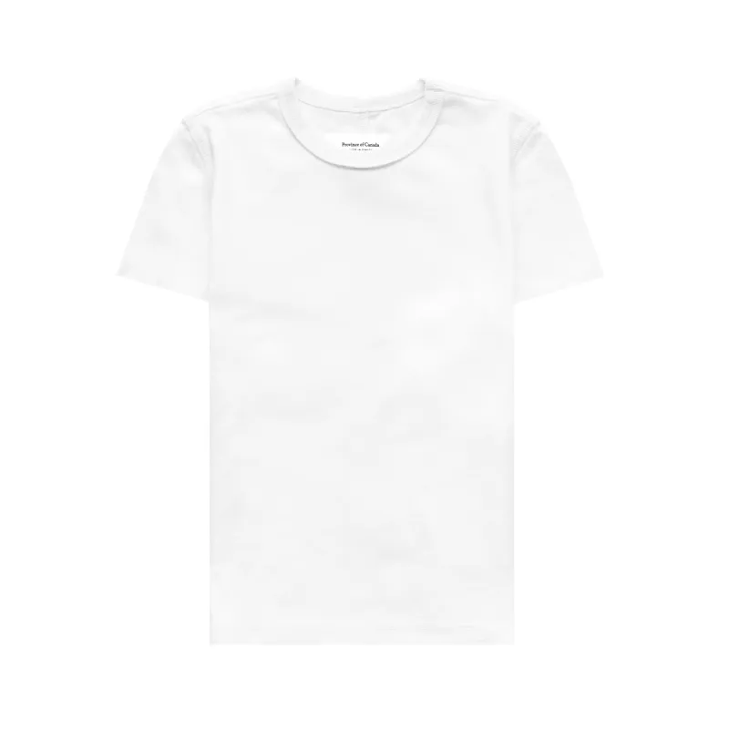 Fitted Rib Tee White - Womens made by Province of Canada