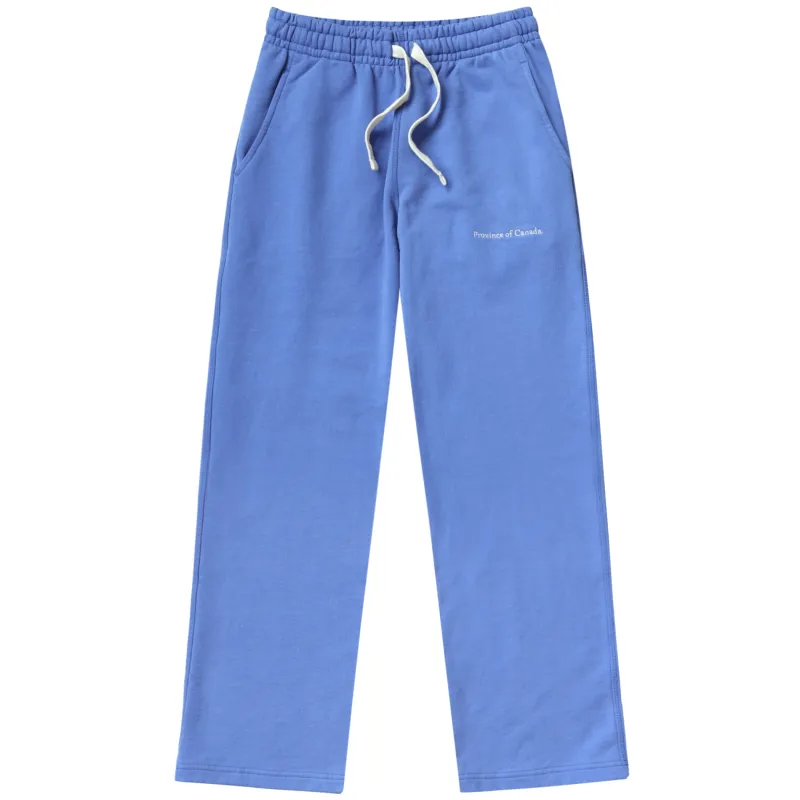 Wide Leg French Terry Sweatpant Cerulean Blue - Unisex made by Province of Canada