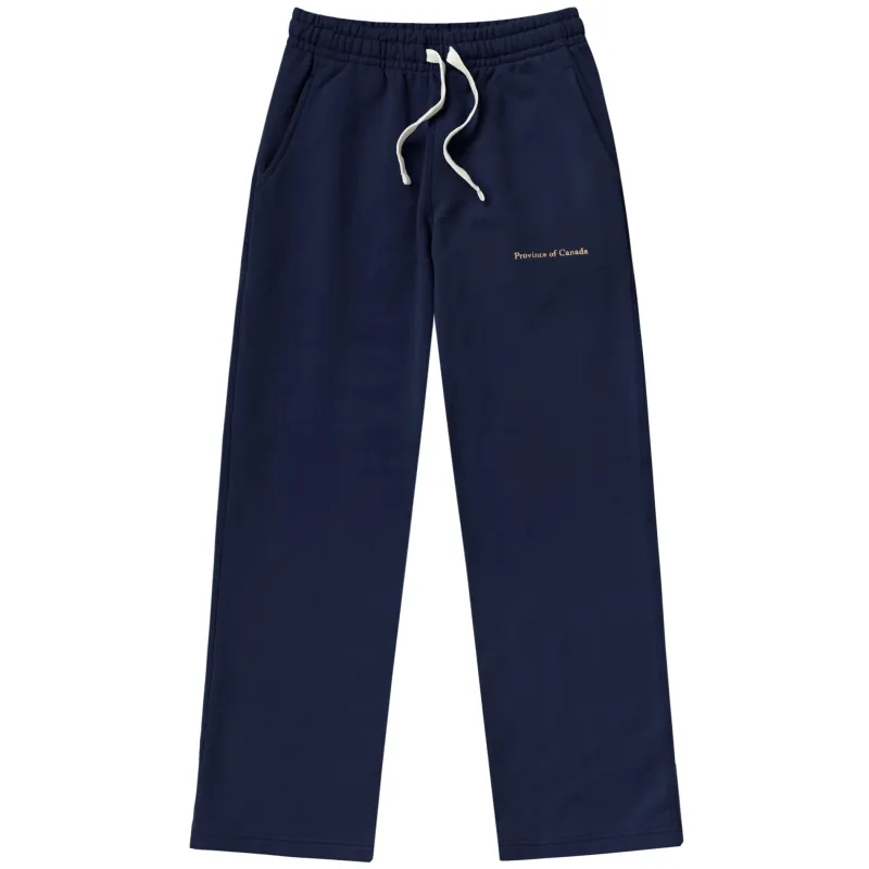 Wide Leg French Terry Sweatpant Navy - Unisex made by Province of Canada