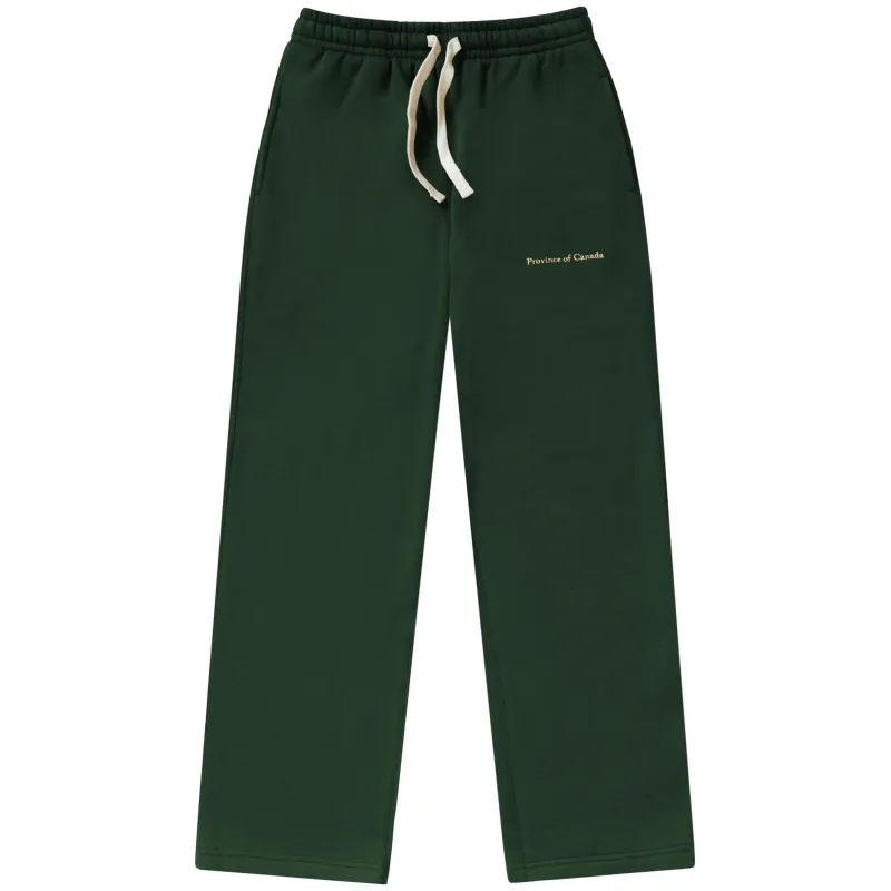 Wide Leg French Terry Sweatpant Forest - Unisex made by Province of Canada