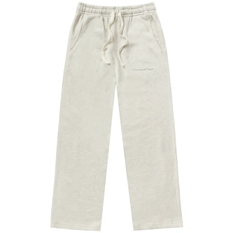 Wide Leg French Terry Sweatpant Eggshell - Unisex made by Province of Canada