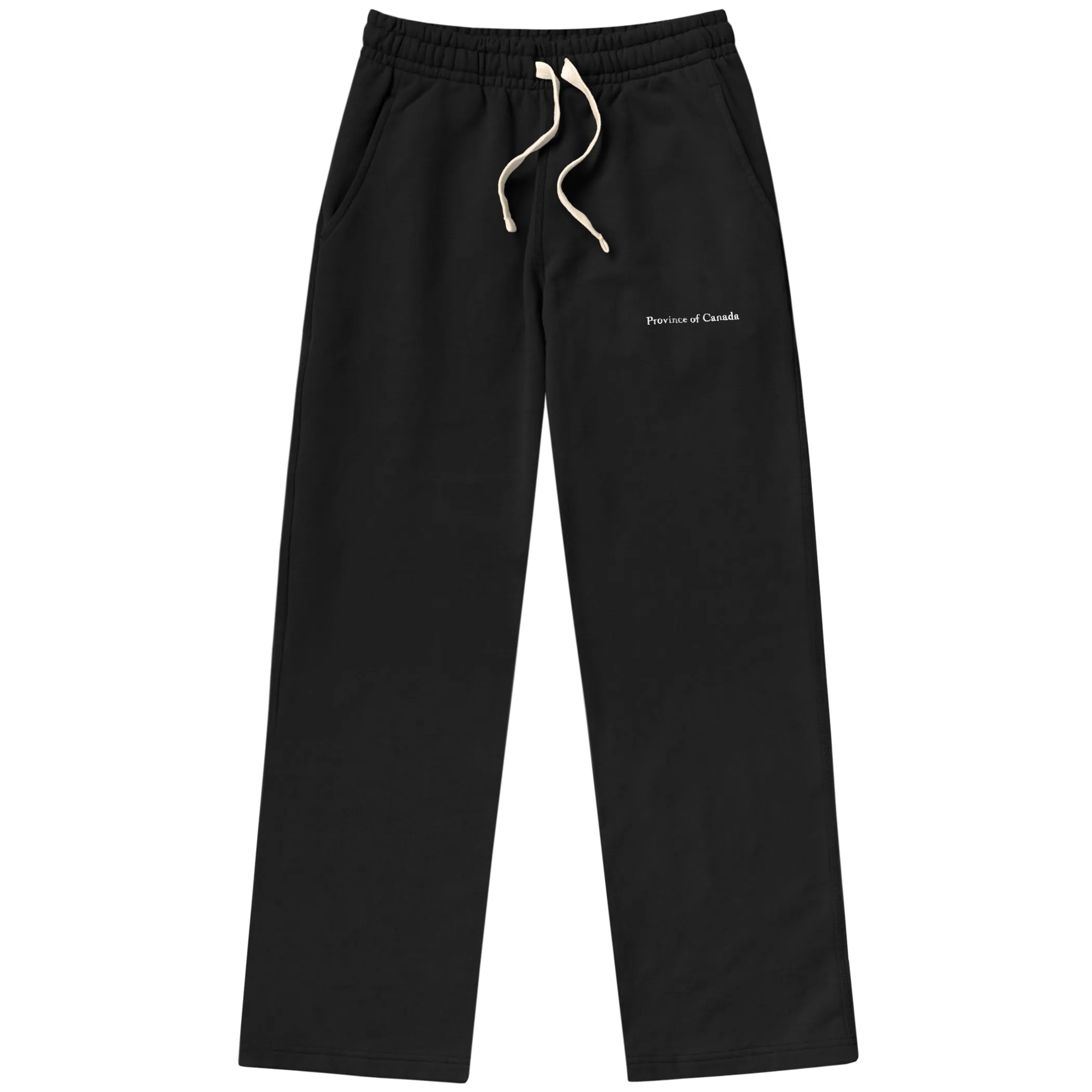 Wide Leg French Terry Sweatpant Black - Unisex sold by Province of Canada