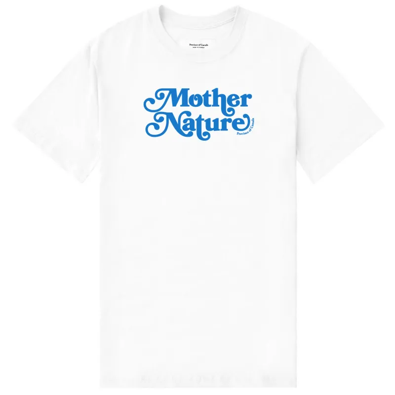 Mother Nature Tee White - Unisex made by Province of Canada