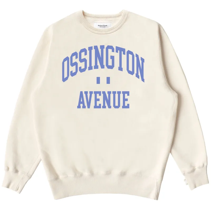 Ossington Fleece Sweatshirt Cream - Unisex made by Province of Canada