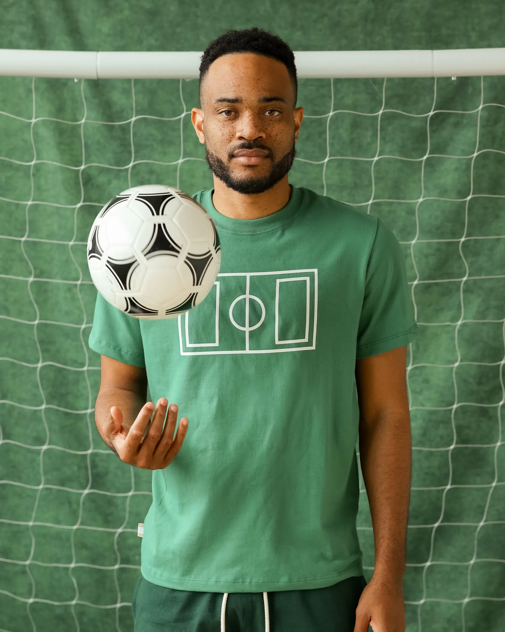 Soccer Pitch Flag Tee Green - Unisex sold by Province of Canada product image thumbnail 2