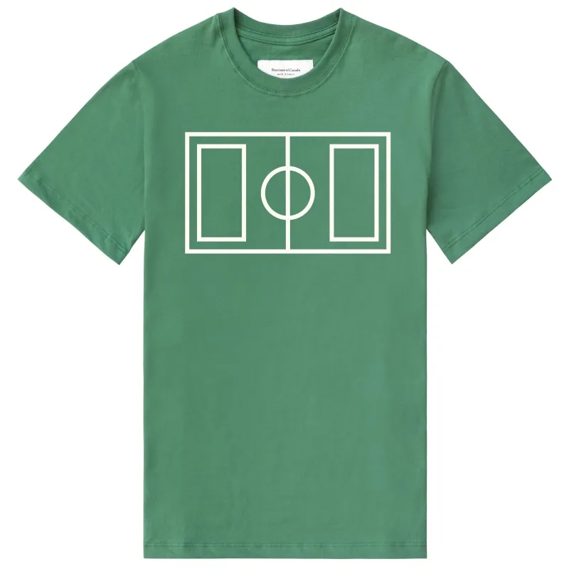Soccer Pitch Flag Tee Green - Unisex made by Province of Canada