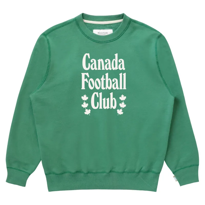 Canada Football Club Sweatshirt Green - Unisex made by Province of Canada