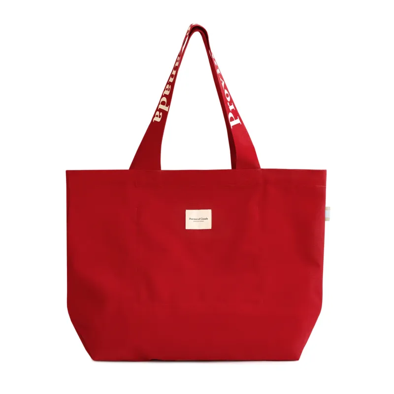 Wordmark Tote Bag Red made by Province of Canada