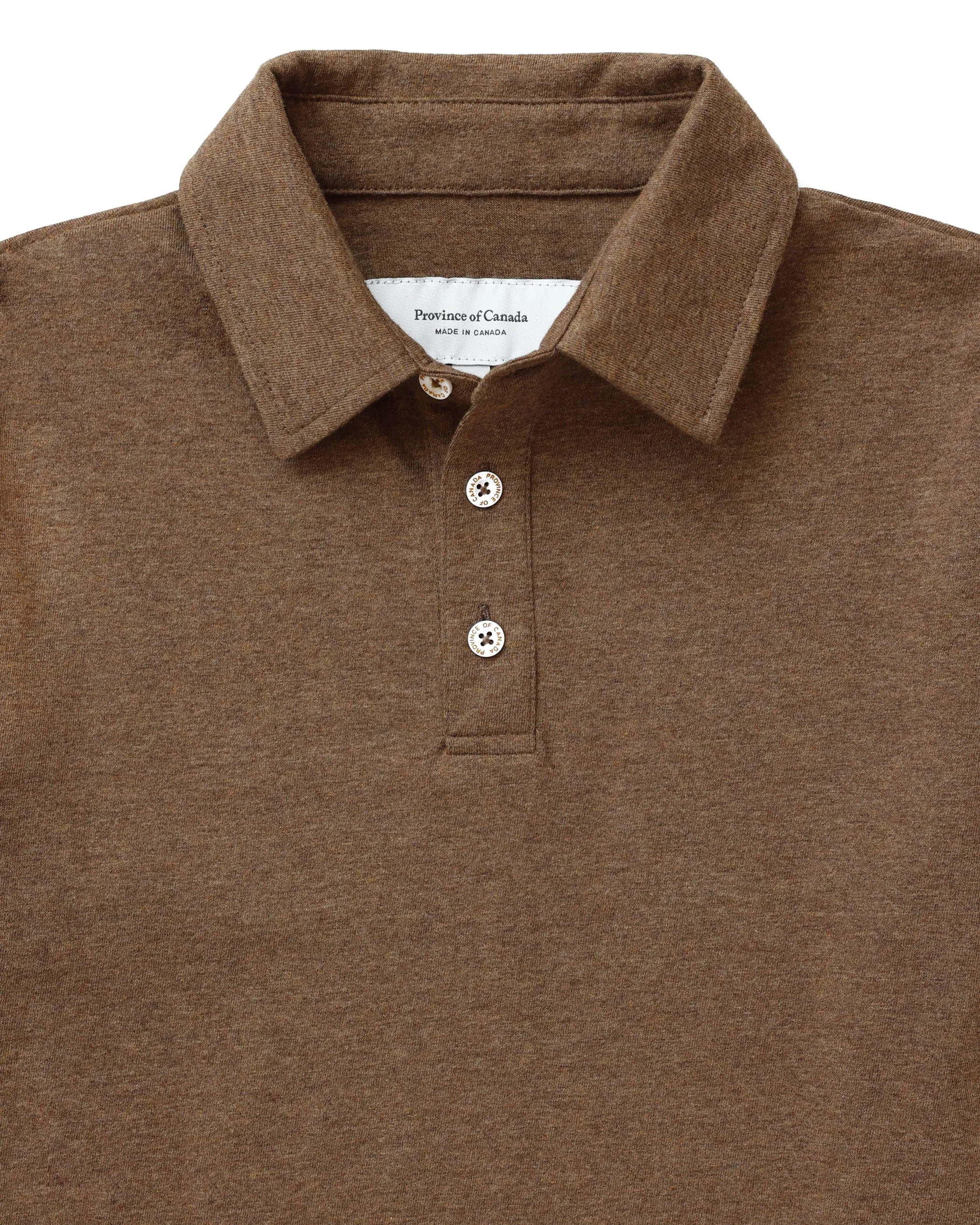 Sunday Polo Shirt Heather Brown - Unisex sold by Province of Canada product image thumbnail 2