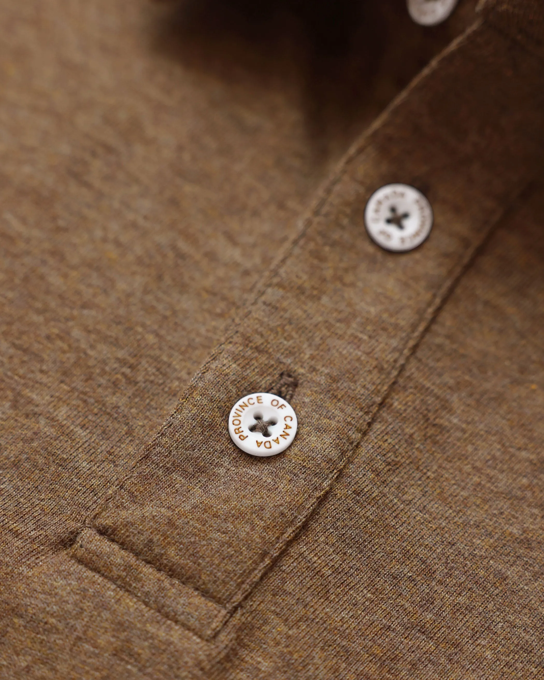 Sunday Polo Shirt Heather Brown - Unisex sold by Province of Canada product image thumbnail 3