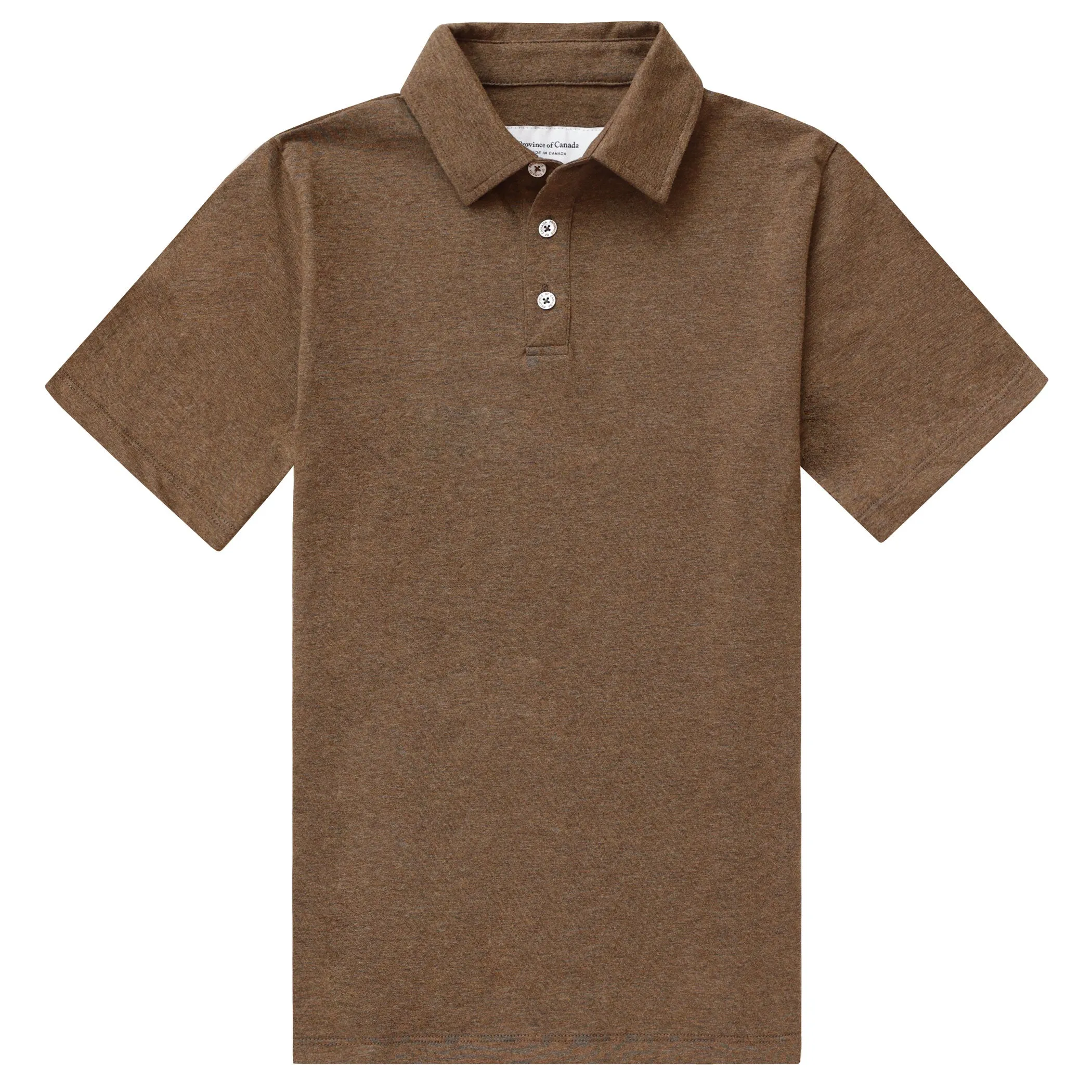Sunday Polo Shirt Heather Brown - Unisex sold by Province of Canada