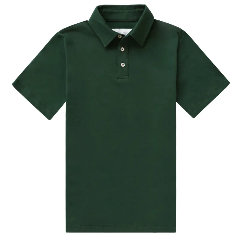 Sunday Polo Shirt Forest - Unisex made by Province of Canada