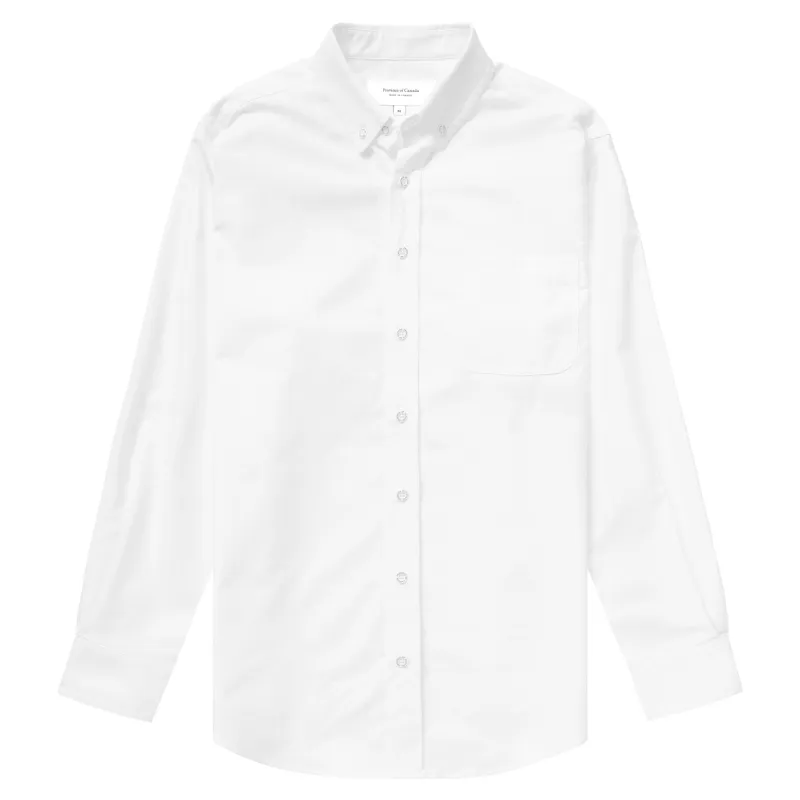 Oxford Shirt White - Unisex made by Province of Canada