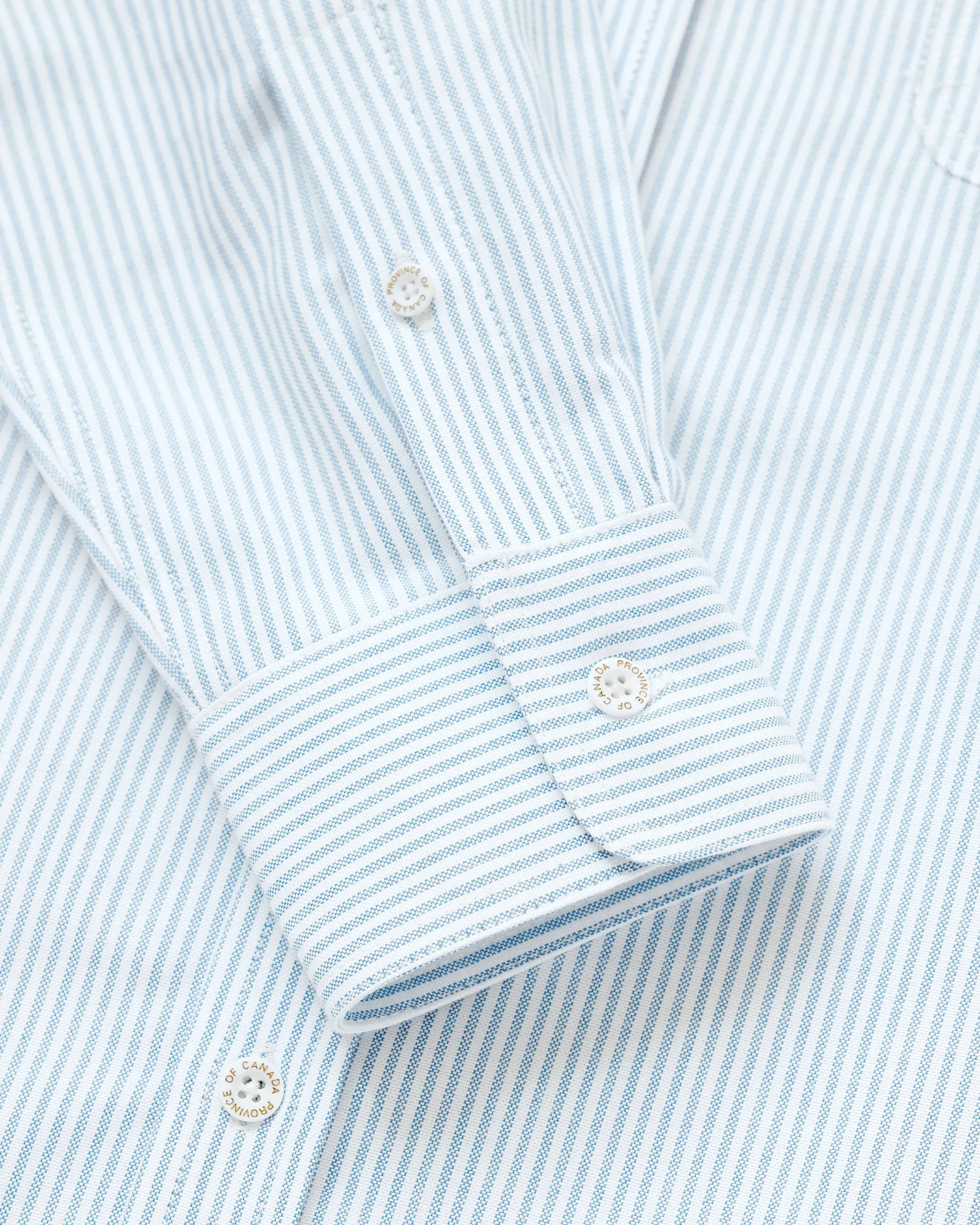 Oxford Stripe Shirt Blue - Unisex sold by Province of Canada product image thumbnail 4