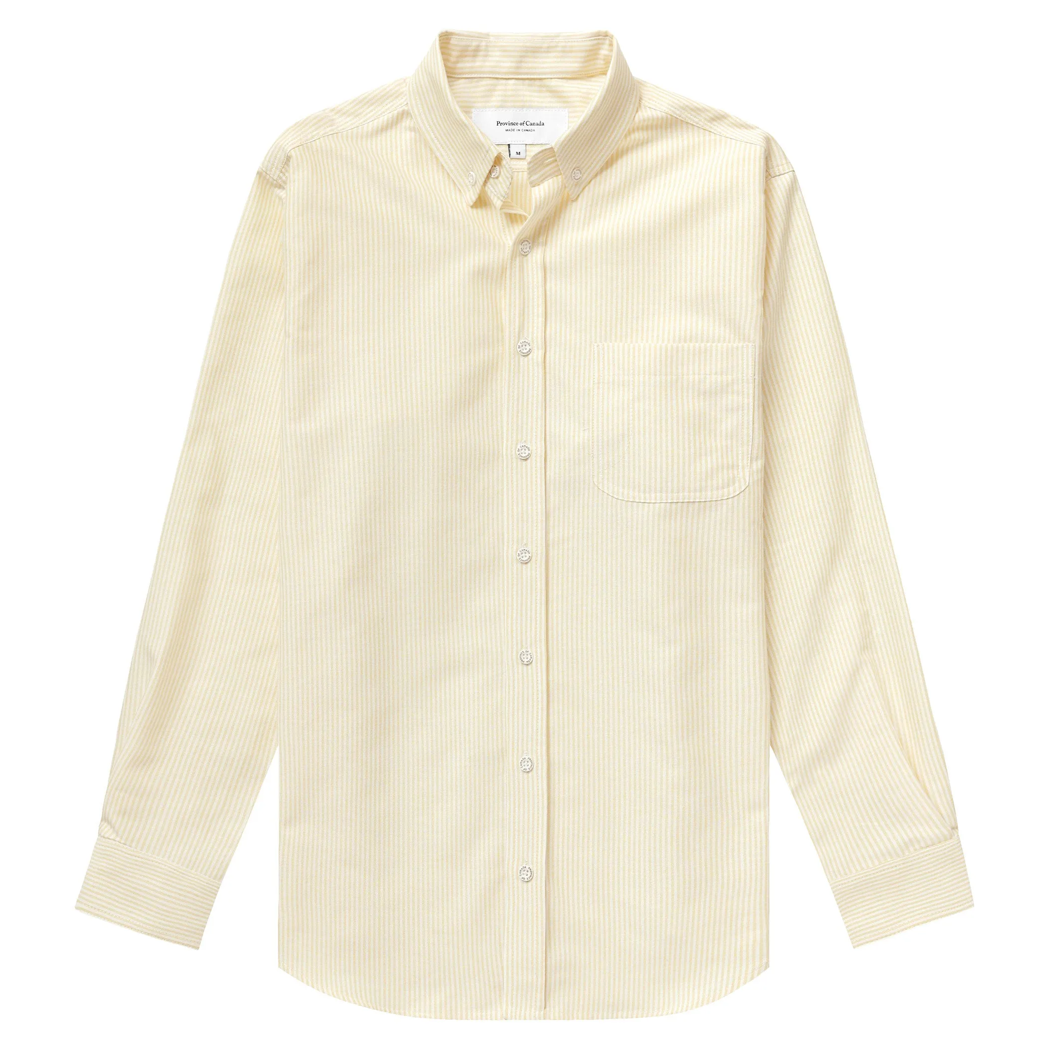 Oxford Stripe Shirt Butter - Unisex sold by Province of Canada
