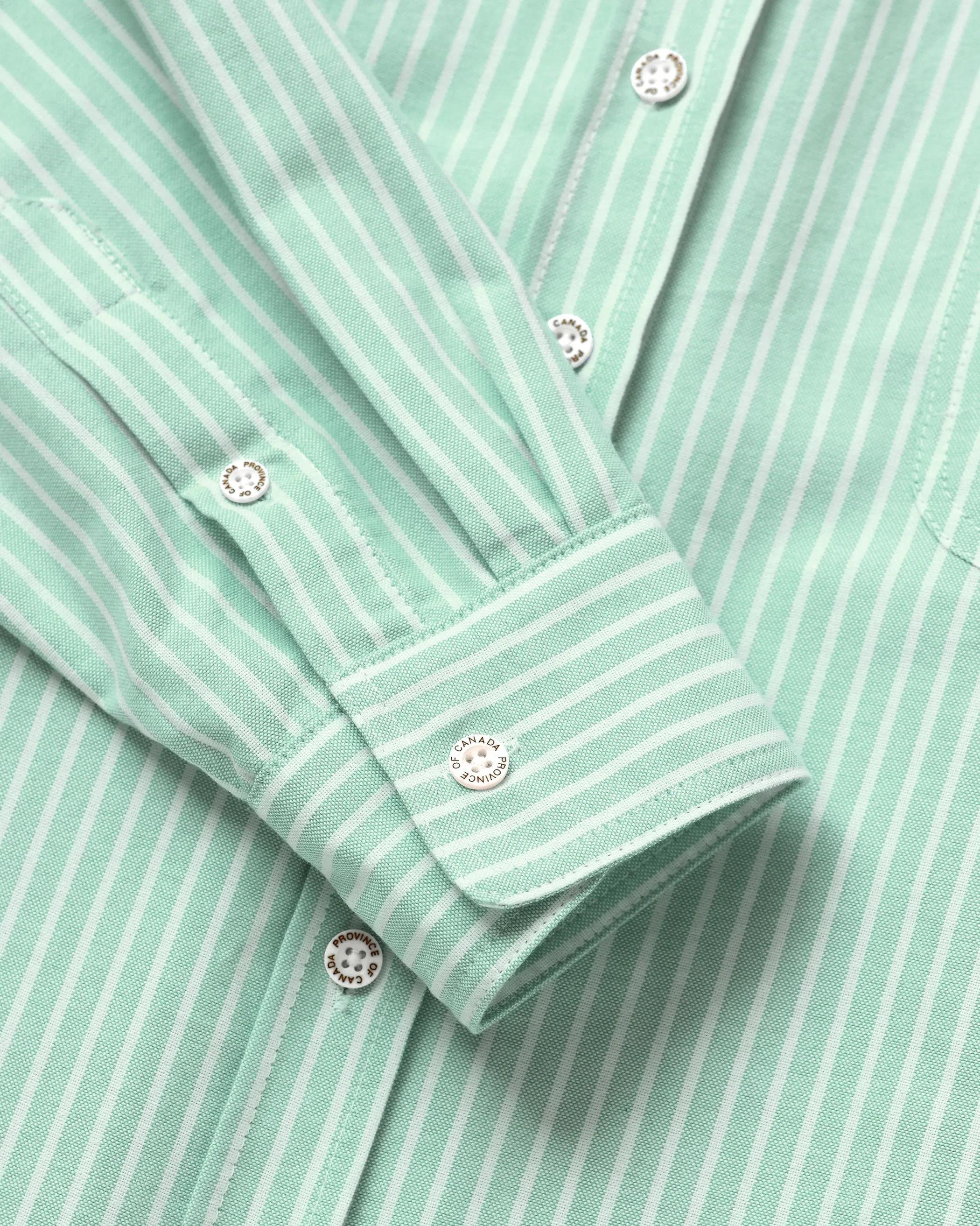 Oxford Wide Stripe Dress Green sold by Province of Canada product image thumbnail 5
