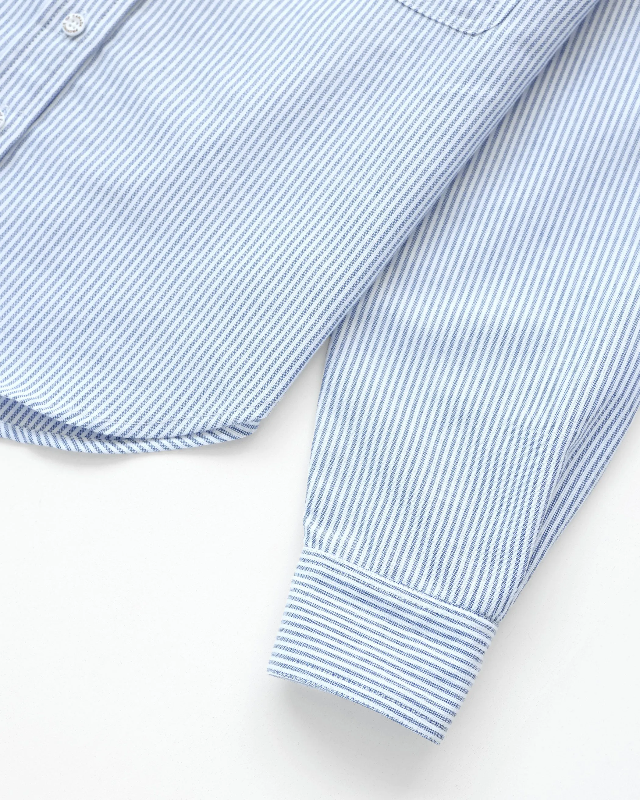 Boxy Oxford Stripe Shirt Royal - Womens sold by Province of Canada product image thumbnail 5