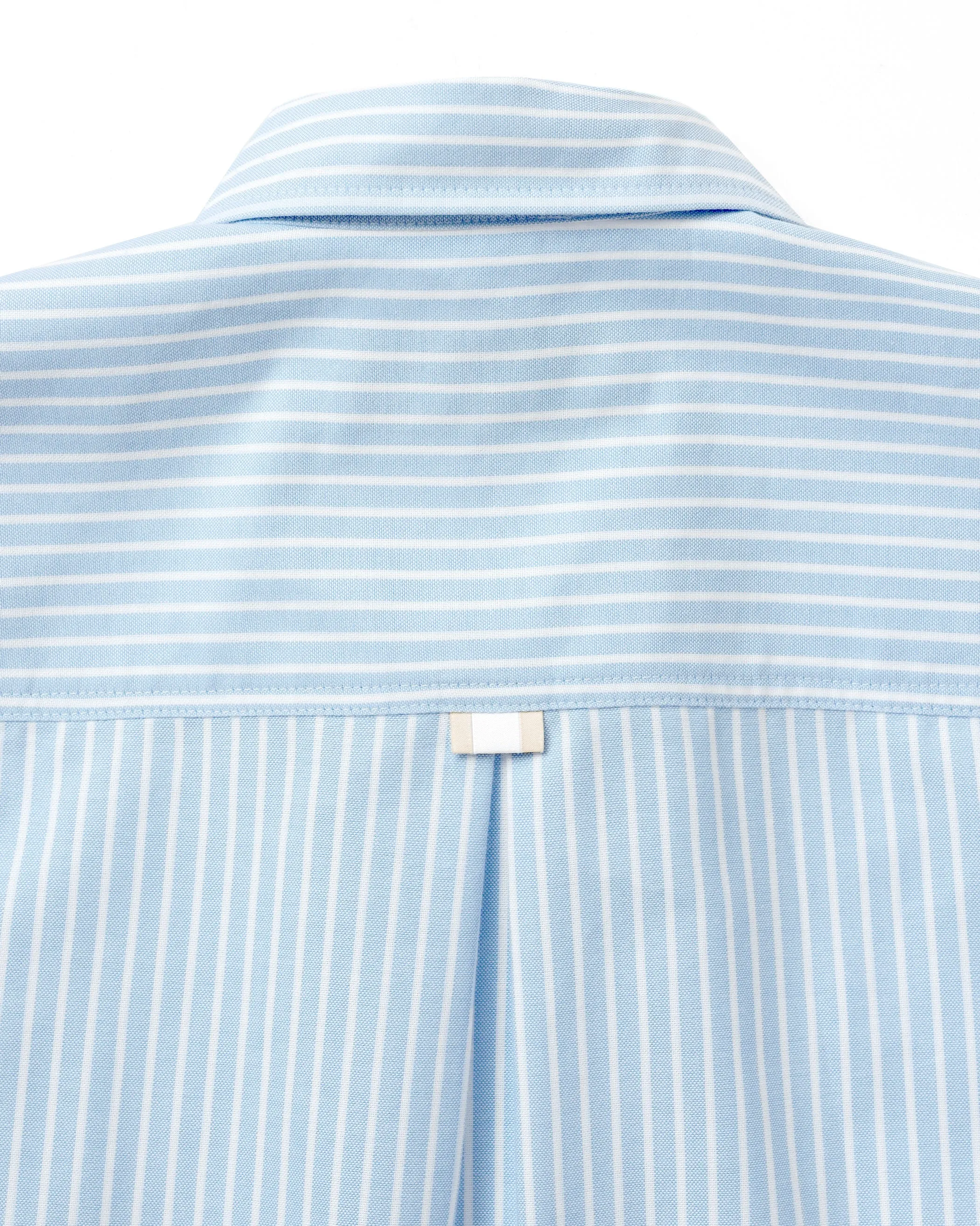 Boxy Oxford Wide Stripe Shirt Blue - Womens sold by Province of Canada product image thumbnail 5