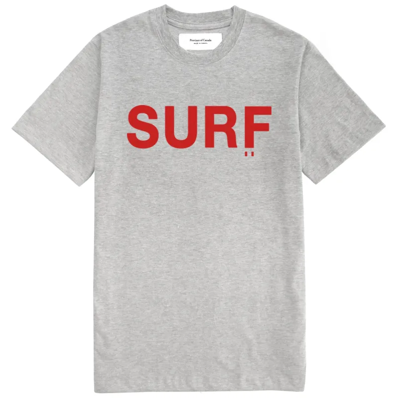 Surf Tee Heather Grey - Unisex made by Province of Canada