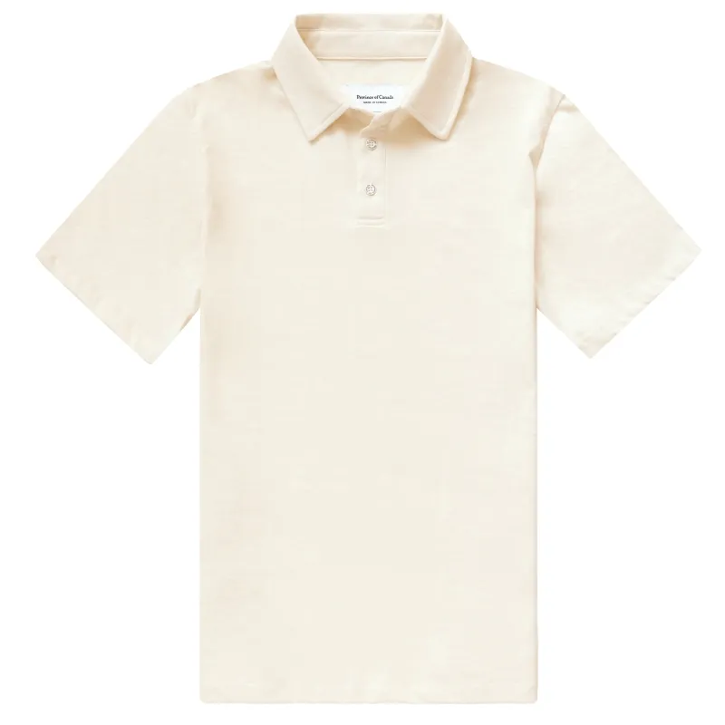 Sunday Polo Shirt Natural - Unisex made by Province of Canada