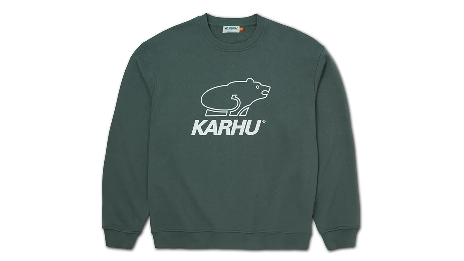 BASIC LOGO SWEATSHIRT - DARK FOREST / BRIGHT WHITE sold by Karhu
