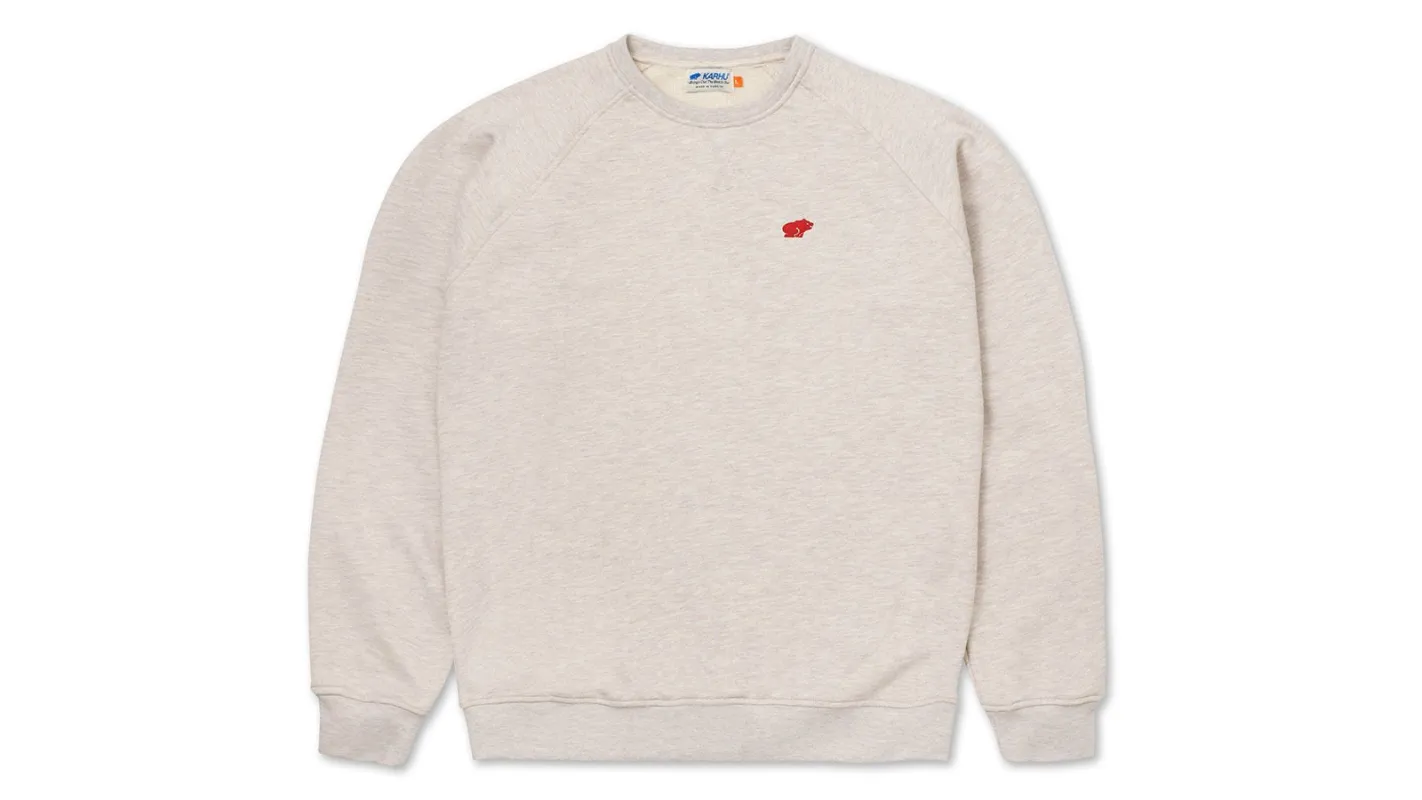 CLASSIC CHEST LOGO SWEATSHIRT - OATMEAL MELANGE / GRANATA made by Karhu