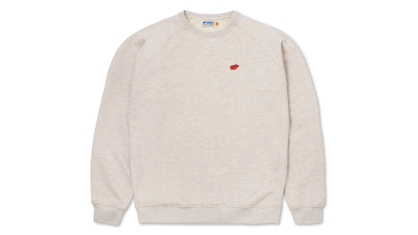 CLASSIC CHEST LOGO SWEATSHIRT - OATMEAL MELANGE / GRANATA sold by Karhu