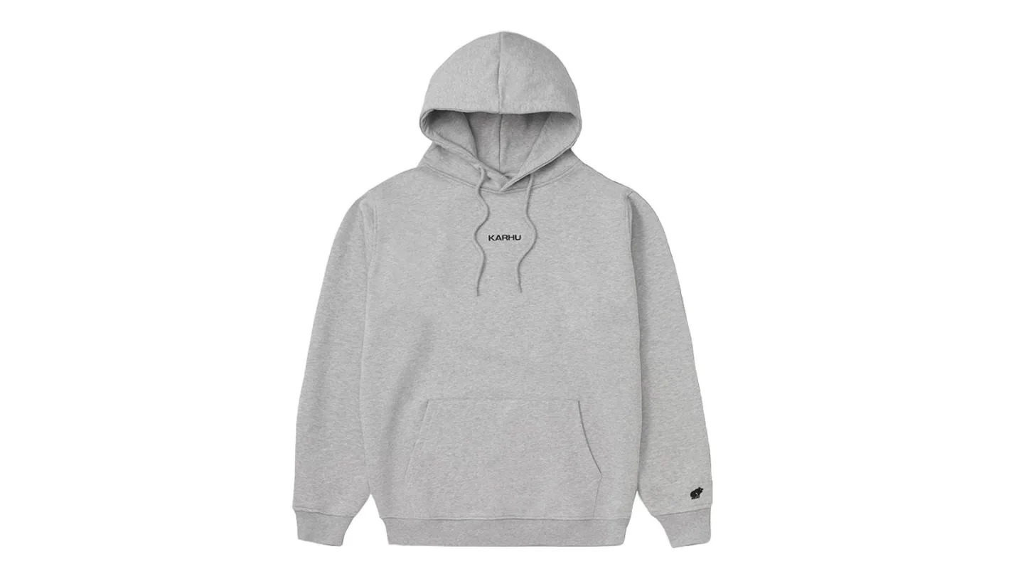 LOGO HOODIE - HEATHER GREY / JET BLACK made by Karhu