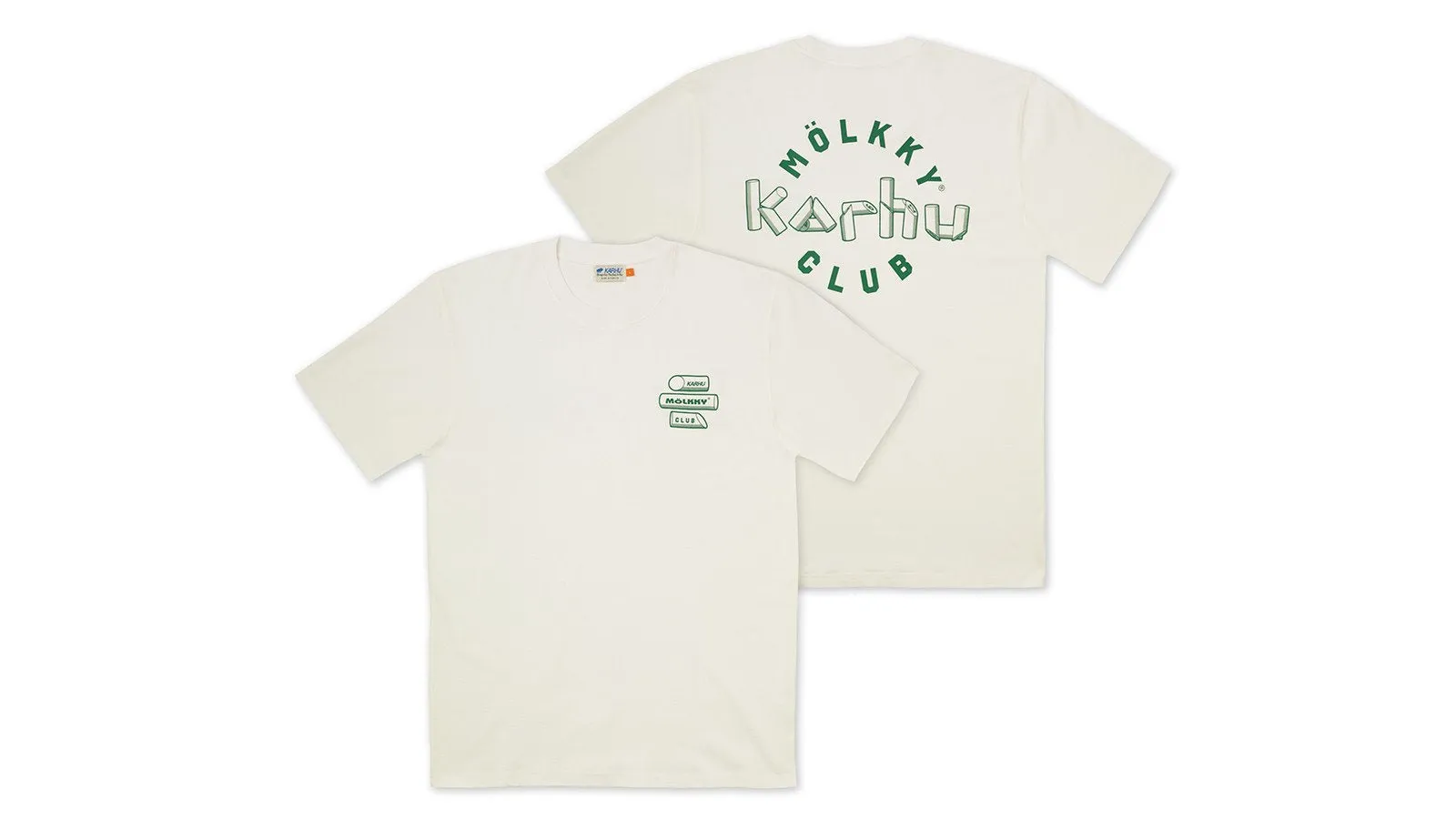 "MÖLKKY" PACK CLUB T-SHIRT - SUGAR SWIZZLE / VERDANT GREEN sold by Karhu