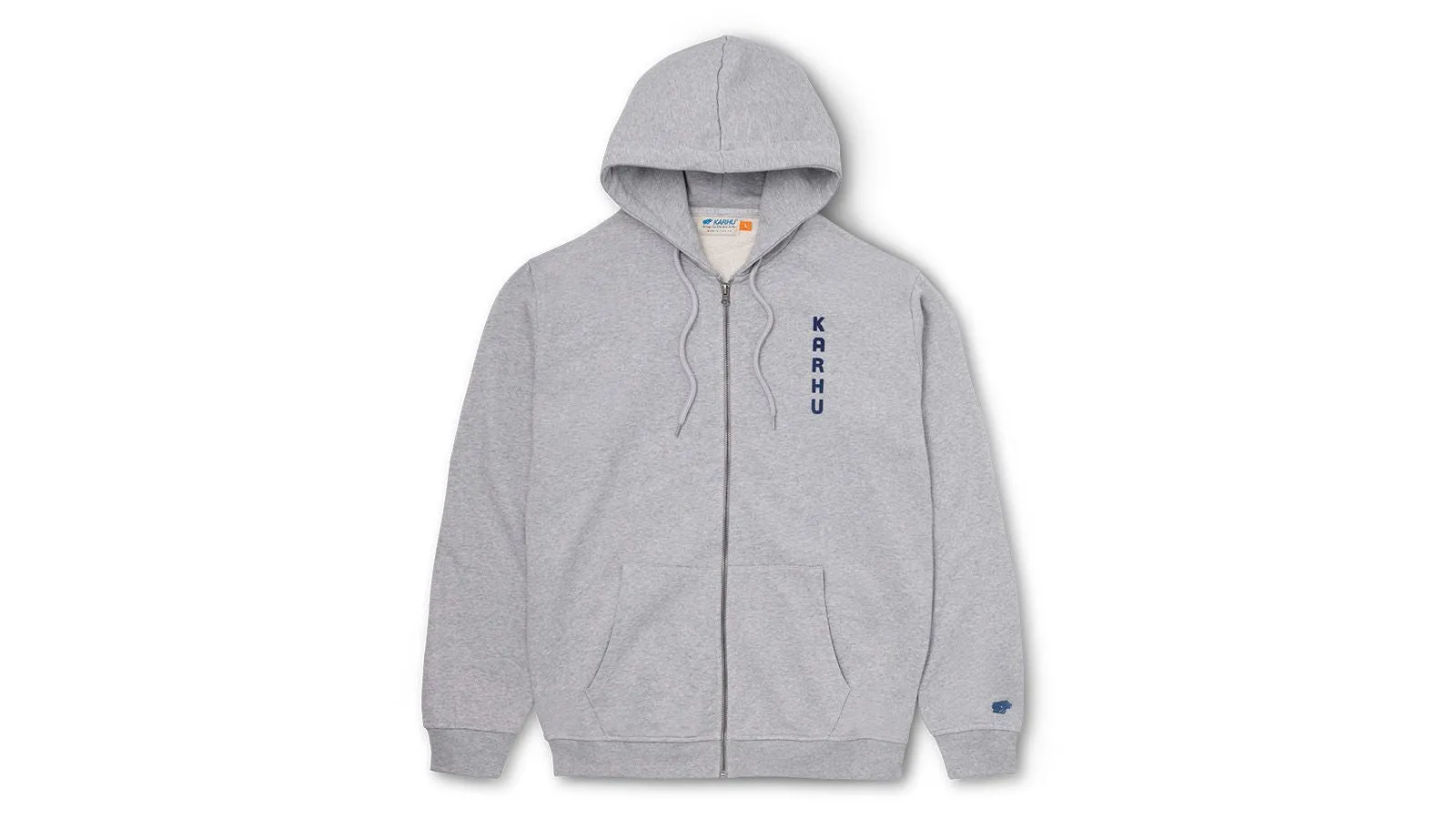 FULL ZIP HOODIE - HEATHER GREY / TRUE NAVY sold by Karhu