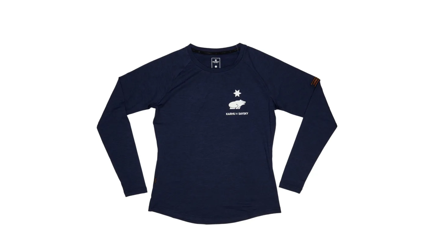 WOMEN'S KARHU X SAYSKY PACE LONG SLEEVE - BLUE MELANGE sold by Karhu