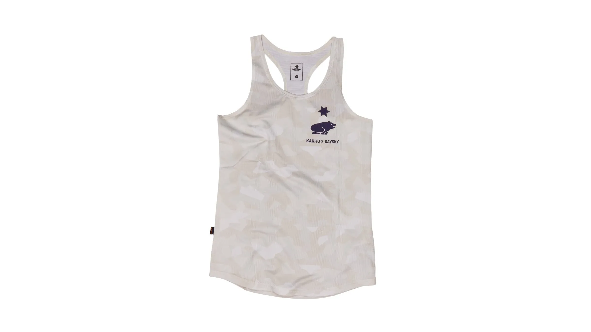 WOMEN'S KARHU X SAYSKY COMBAT SINGLET - WHITE SPLINTER CAMO sold by Karhu