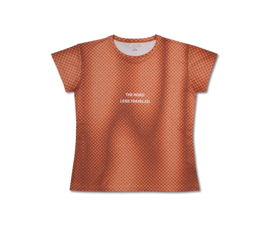 RUNNING T SHIRT WOMEN'S - ORANGE GRADIENT / WHITE sold by Karhu