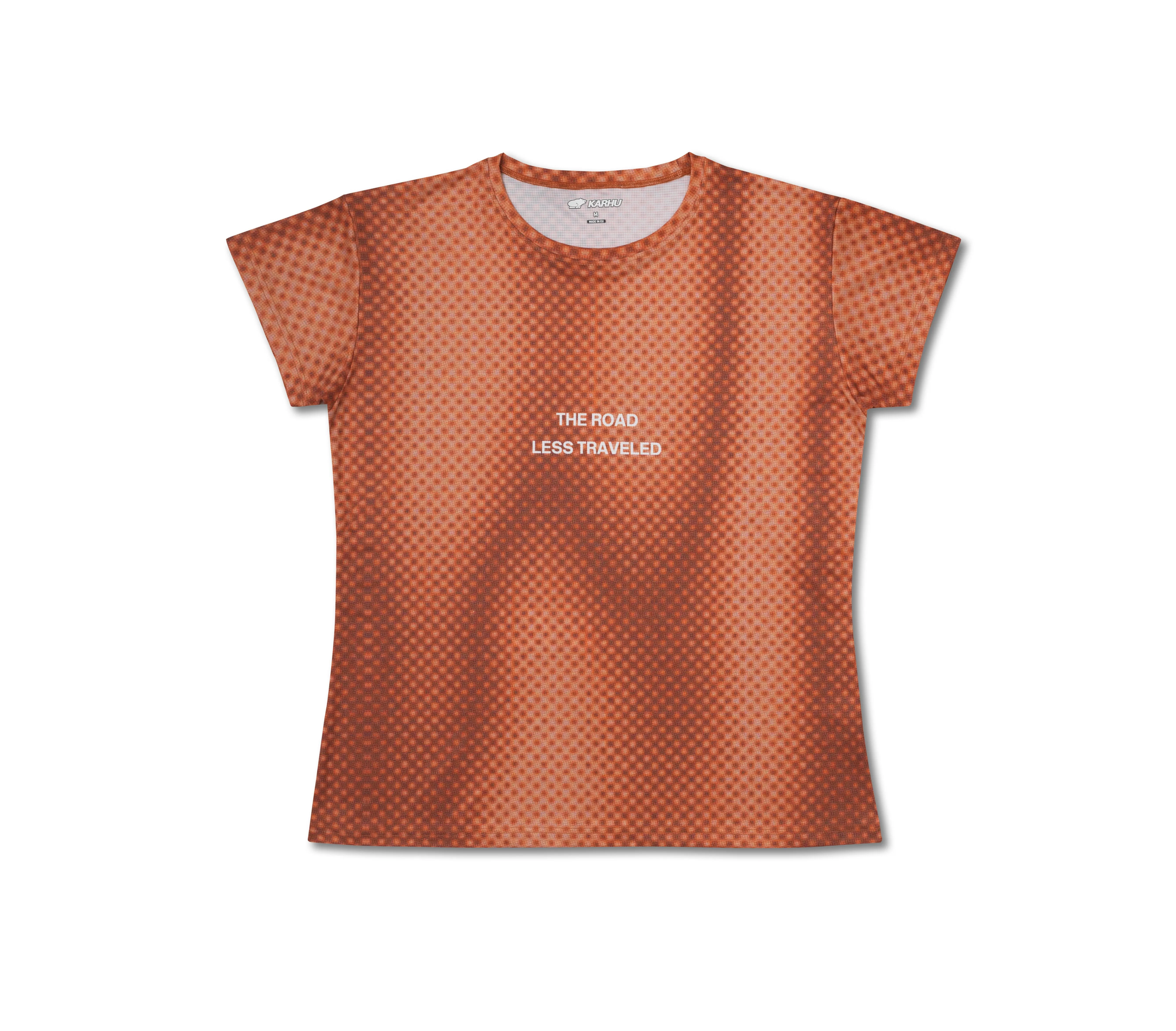 RUNNING T SHIRT WOMEN'S - ORANGE GRADIENT / WHITE sold by Karhu