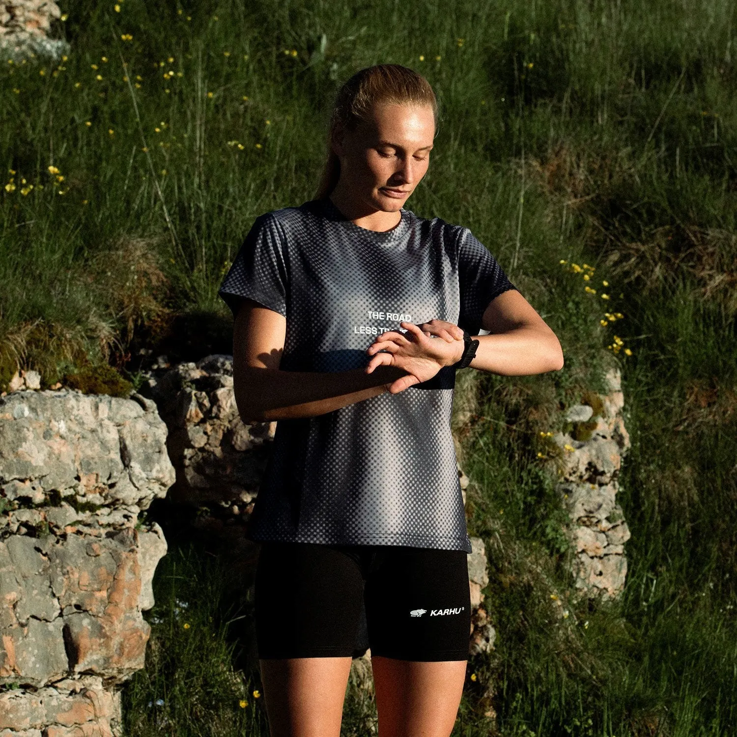 WOMEN'S RUNNING T–SHIRT - GREY GRADIENT / WHITE sold by Karhu product image thumbnail 2
