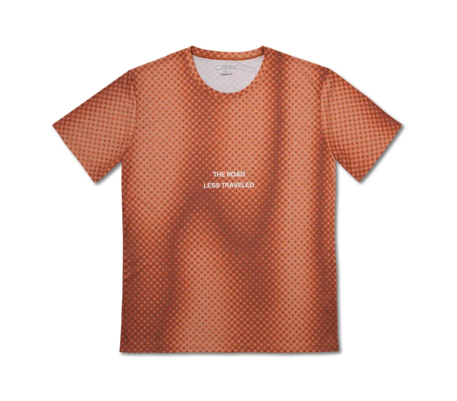 RUNNING T SHIRT MEN'S - ORANGE GRADIENT / WHITE sold by Karhu