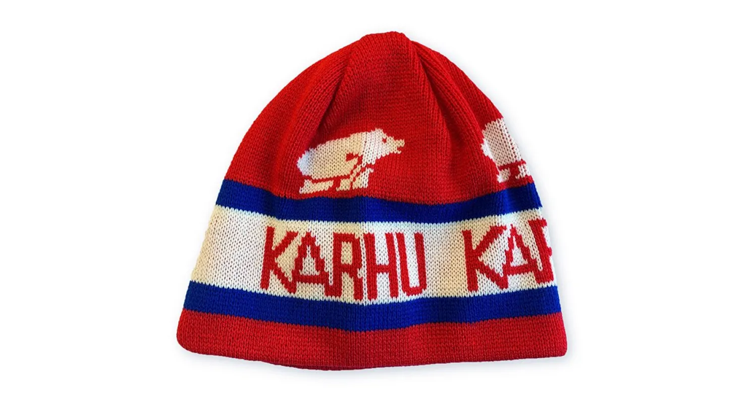 70's BEANIE - RED/WHITE made by Karhu