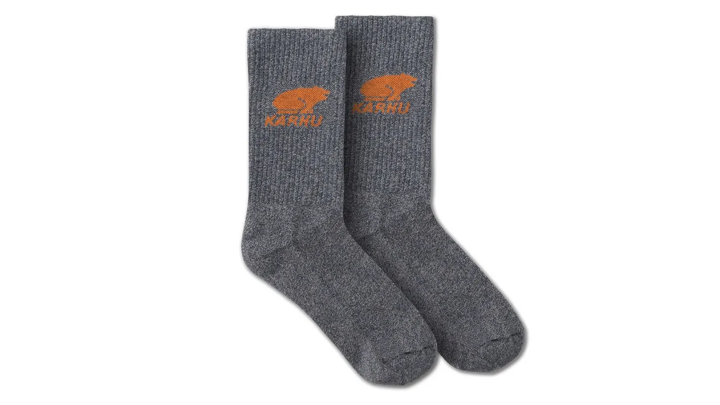 CLASSIC LOGO SOCK - DARK GREY MELANGE / CAROTA sold by Karhu