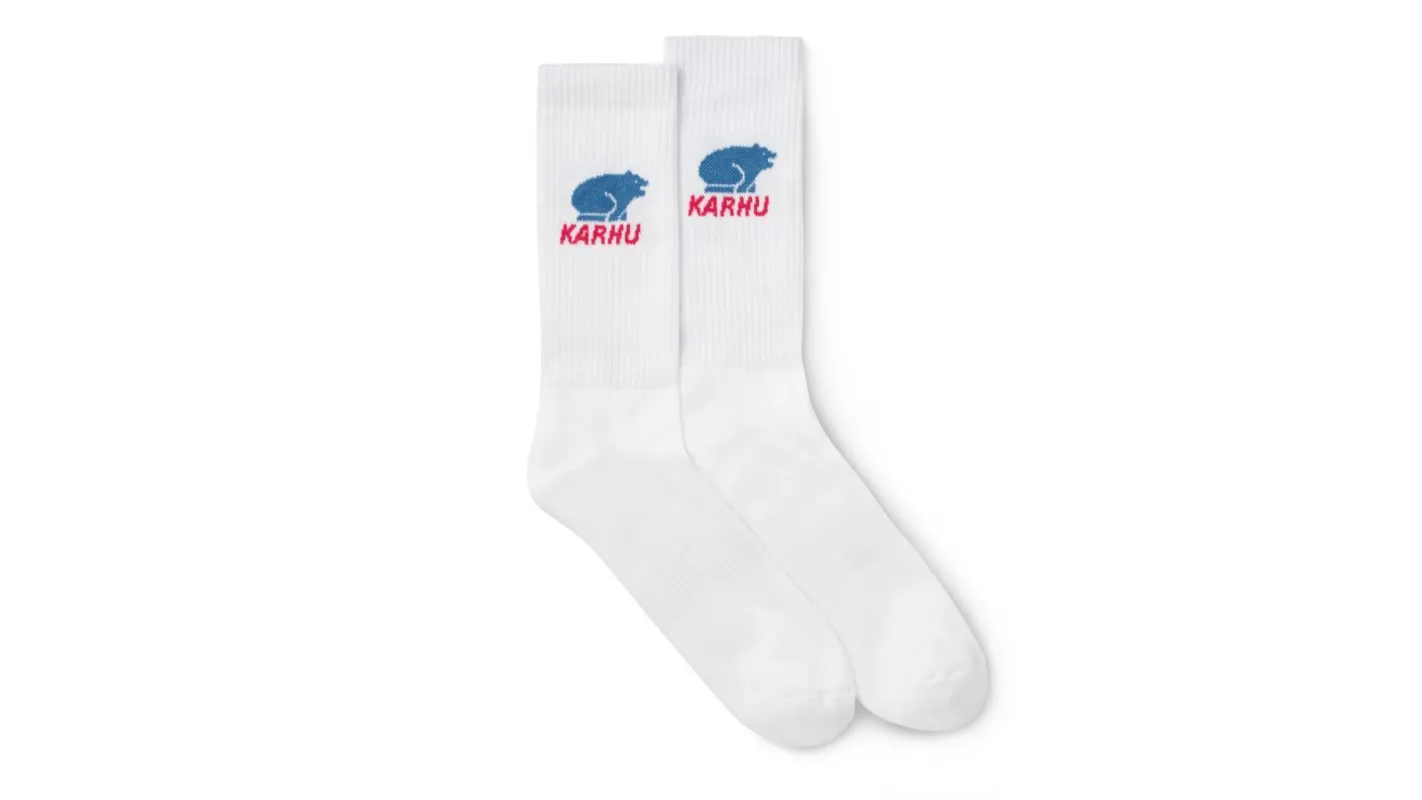 CLASSIC LOGO SOCK - BRIGHT WHITE / HIGH TIDE sold by Karhu