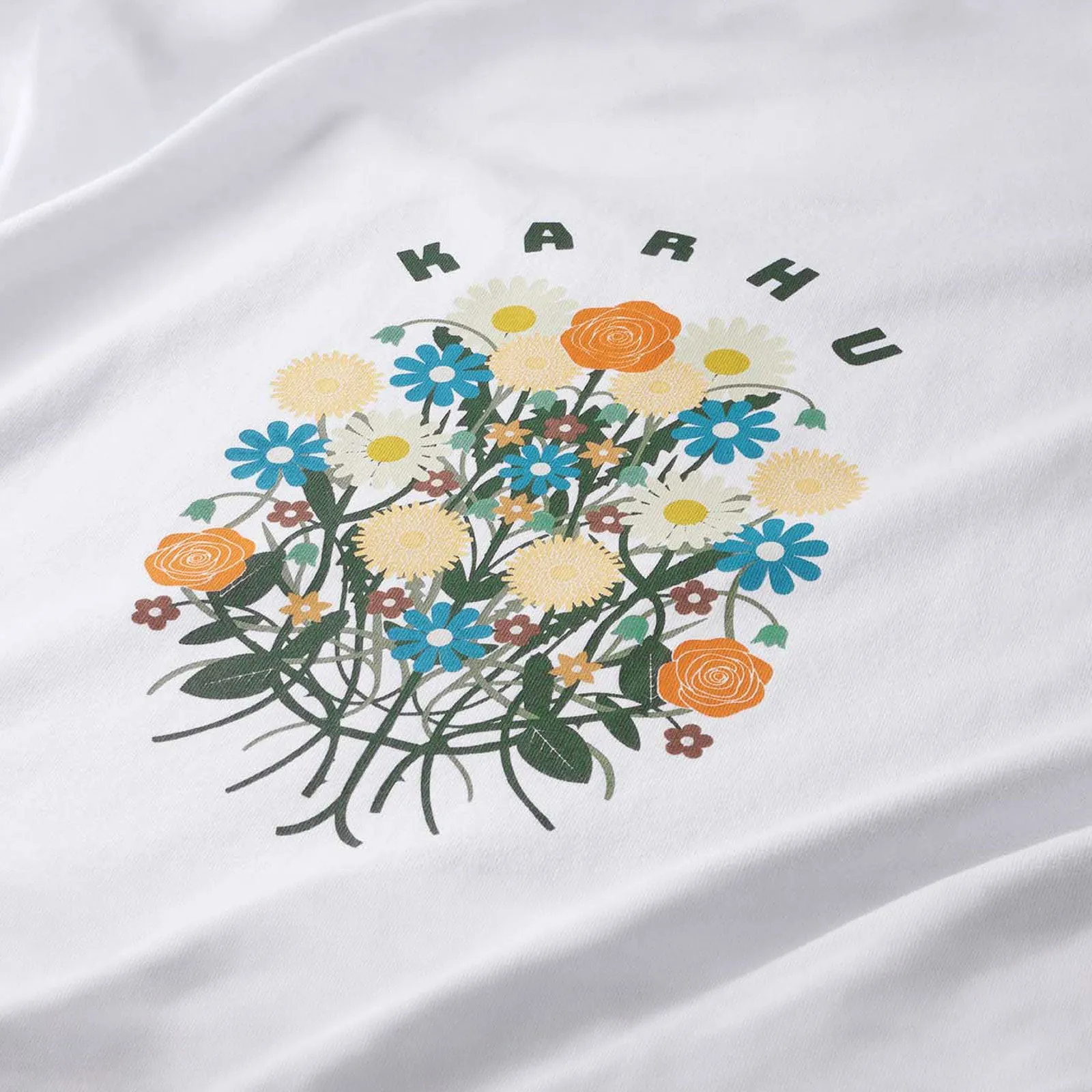 FLOWER BOUQUET T SHIRT - BRIGHT WHITE / DOUGLAS FIR sold by Karhu product image thumbnail 4
