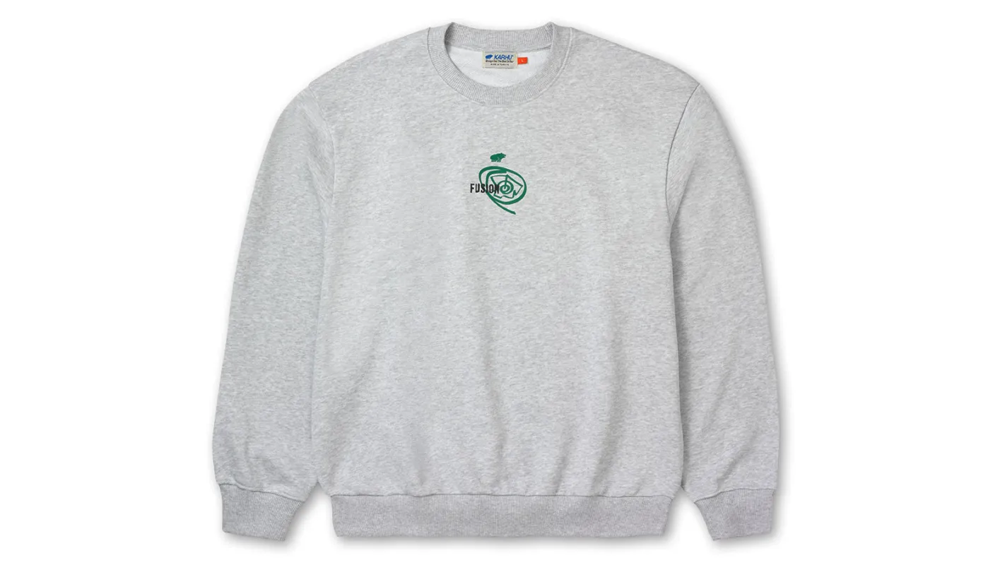FUSION OG SWEATSHIRT - HEATHER GREY / ULTRAMARINE GREEN made by Karhu