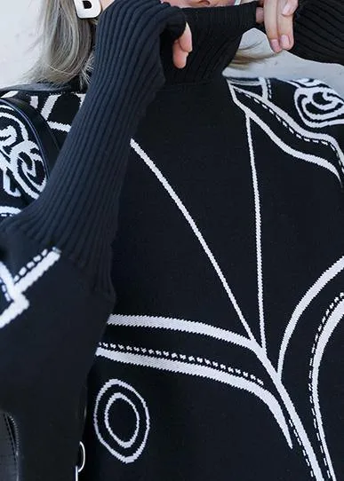 Women's Plus Size Blouse Black Print Knit Batwing Sleeve sold by Hensley London product image thumbnail 5