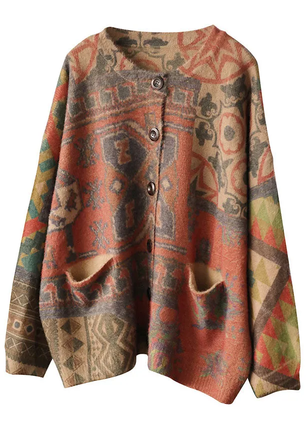 Women's Cardigan Khaki Loose Knit Faux Mink Sweater sold by Hensley London product image thumbnail 5